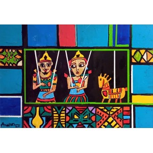 Anwar Maqsood, 24 x 36 Inch, Acrylic on Canvas, Figurative Painting, AC-AWM-117